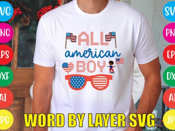 All american boy svg vector for t-shirt
