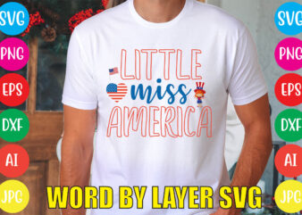 Little Miss America svg vector for t-shirt