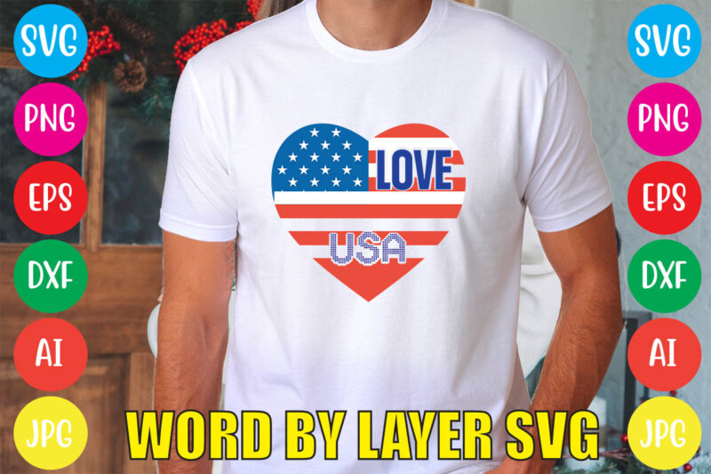 Love Usa svg vector for t-shirt