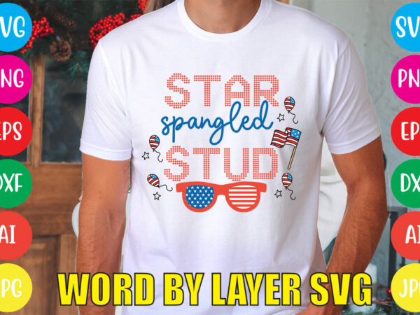 Star spangled stud svg vector for t-shirt