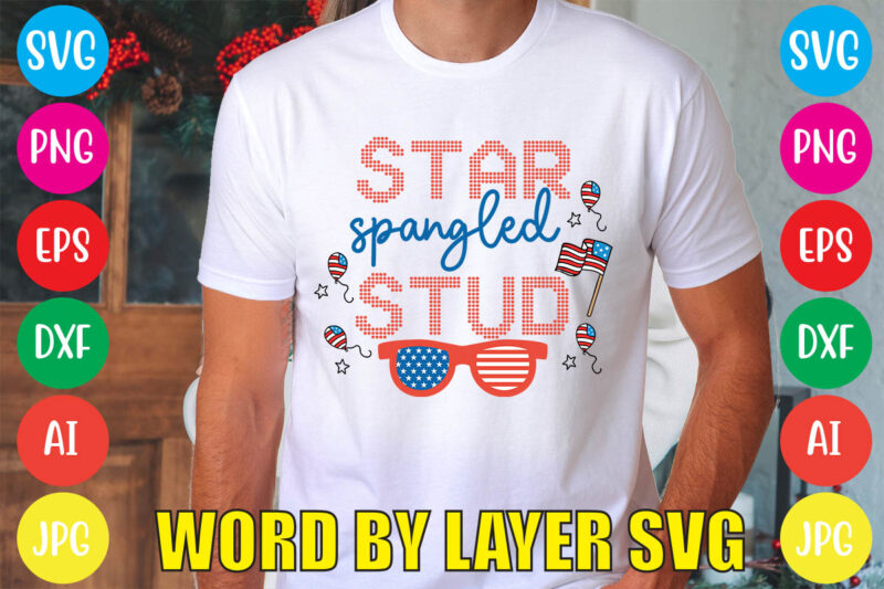Star Spangled Stud svg vector for t-shirt