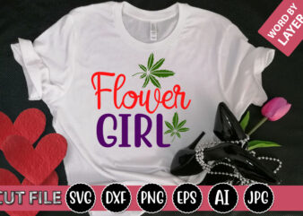 Flower Girl SVG Vector for t-shirt