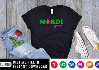 Mardi Gras, Happy Mardi Gras T shirt print template, Typography design for Mardi Party