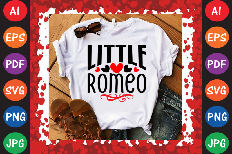 Little Romeo Valentine T-shirt And SVG Design