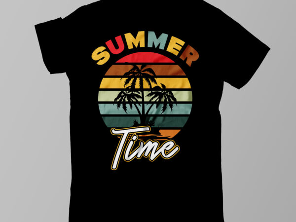 Summer time t shirt template vector