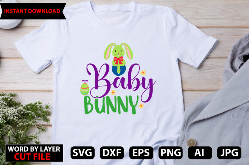 Baby Bunny t-shirt design,Honey Bunny SVG, Baby Easter SVG, Newborn Svg, Toddler Svg, Onesie Svg, Funny, Png, Svg Files For Cricut, Sublimation Designs Downloads,Little Easter Bunny SVG, Easter Cricut File,