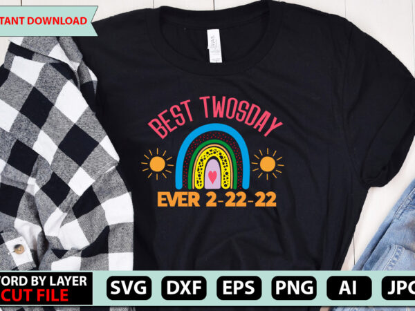Best twosday ever 2-22-22 t-shirt design,happy twosday svg, bundle svg, shirt svg, happy 2sday, 7 designs, twosday png, 2-22-22 svg, teacher, february 22nd 2022 svg, eps, dxf, png