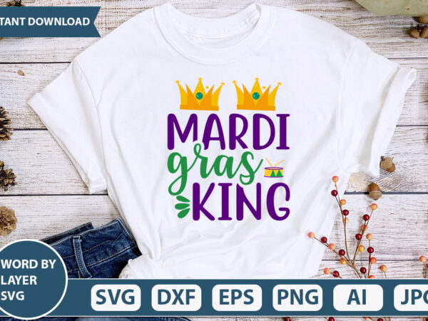 Mardi gras king svg vector for t-shirt