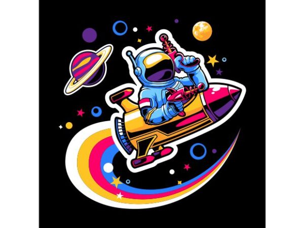 Astronaut 3 t shirt vector