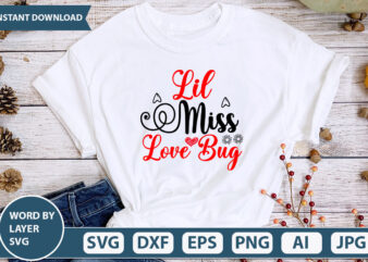 Lil Miss Love Bug SVG Vector for t-shirt
