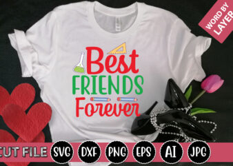 Best Friends Forever SVG Vector for t-shirt