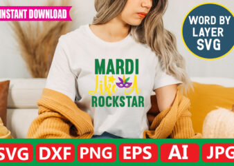 Mardi Like A Rockstar t-shirt design