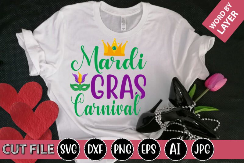 Mardi Gras Carnival SVG Vector for t-shirt