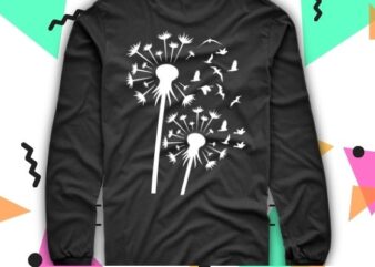 Funny Dandelion Birds dandelion flower flying bird funny awesome T-shirt design svg, Funny Dandelion Birds, dandelion flower, flying bird, funny, awesome, T-shirt design eps,