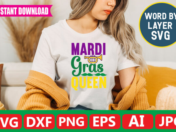Mardi gras queen t-shirt design