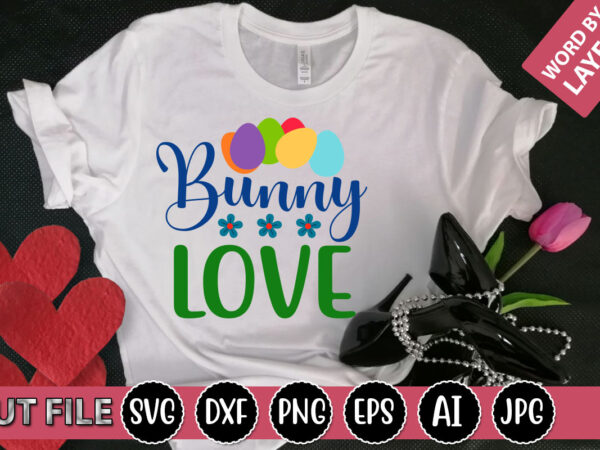 Bunny love svg vector for t-shirt