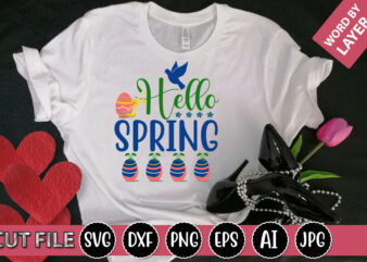 Hello Spring SVG Vector for t-shirt