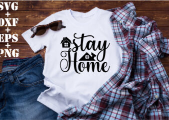 stay home t shirt template vector