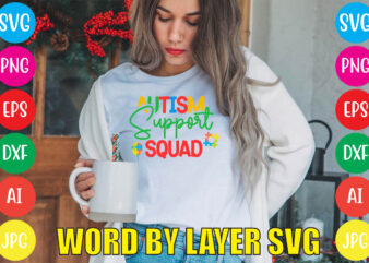 Autism Support Squad svg vector for t-shirt