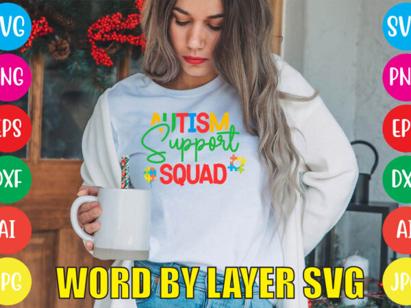 Autism support squad svg vector for t-shirt