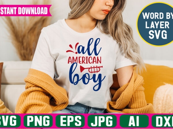 All american boy t-shirt design