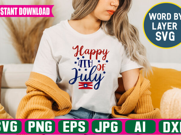 Happy 4th of july t-shirt design