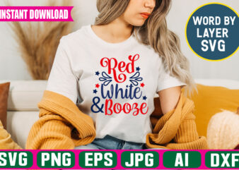 Red White And Booze T-shirt Design