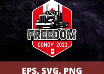 USA and Canada Support Our Truckers T-Shirt design svg, Freedom Convoy 2022 png, Truckers Support Tshirt,Canadian Truckers, USA American,