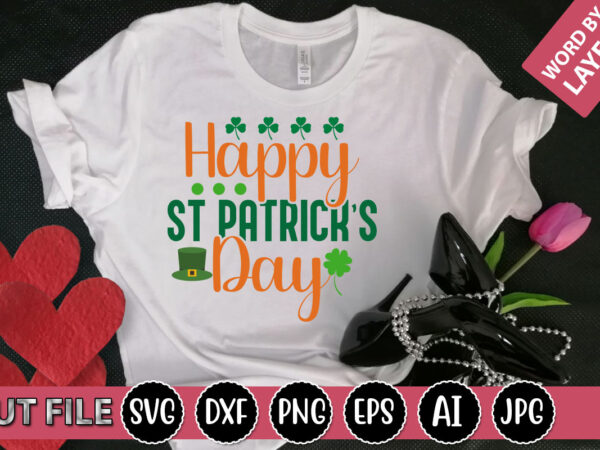 Happy st patrick’s day svg vector for t-shirt