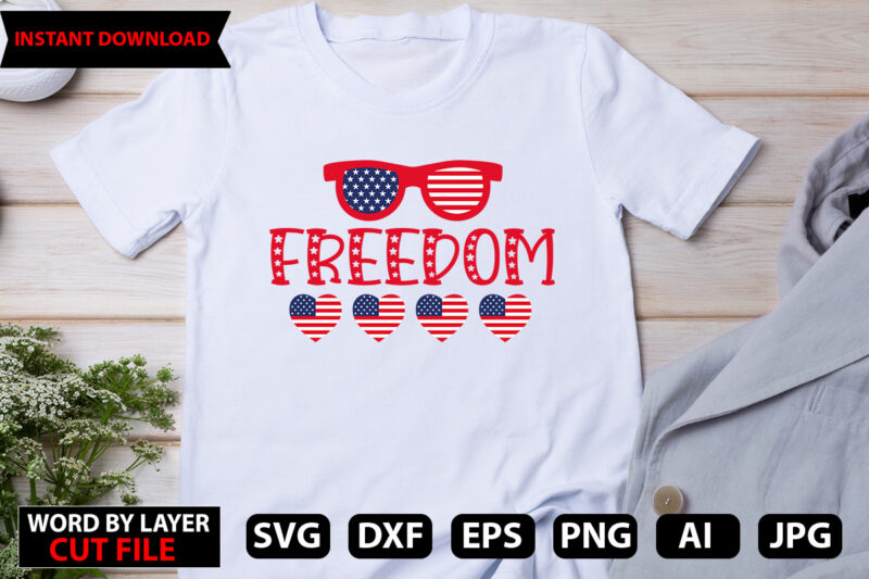 freedom t-shirt design,Stars and Stripes Svg, Png, Jpg, Dxf, 4th Of July Svg File, Fourth Of July Svg, Independence Day Shirt Design,Silhouette Cut File,Cricut Cut