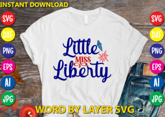 Little Miss Liberty Svg Vector T-shirt Design