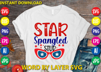 Star Spangled Stud Svg Vector T-shirt Design