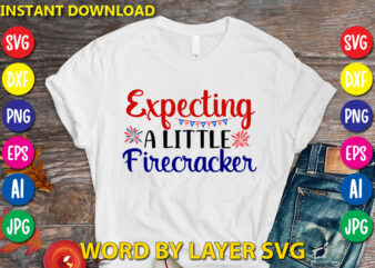 Expecting A Little Firecracker Svg Vector T-shirt Design