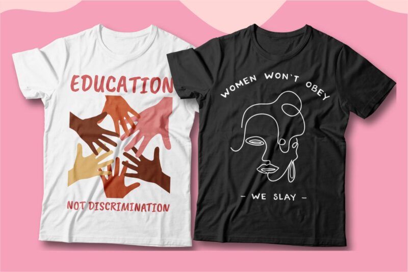 International Women’s Day T-shirt Designs Bundle, Women’s day bundle sublimation, Women’s day vector illustration, Women’s day 8 march graphic design