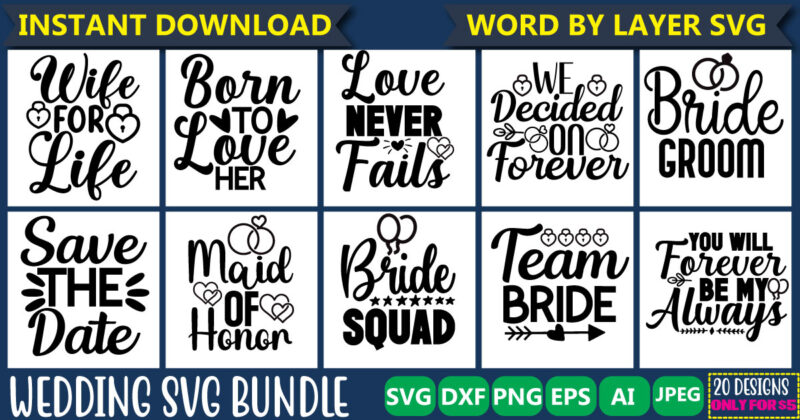 Wedding SVG Bundle