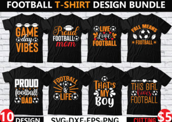 Football t-shirt design bundle