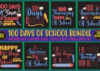 100 Happy school day svg t-shirt bundle vol 2