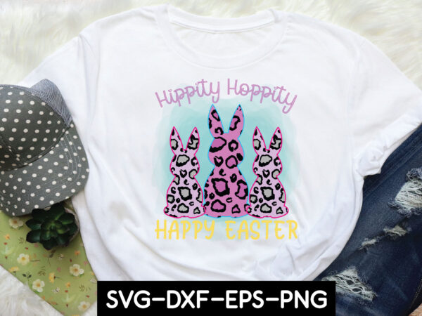 Hippity hoppity happy easter sublimation graphic t shirt