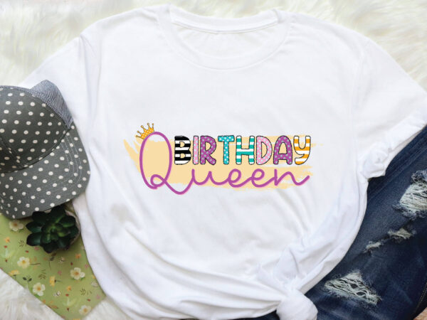 Birthday queen sublimation t shirt template