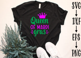 queen of mardi gras t shirt illustration