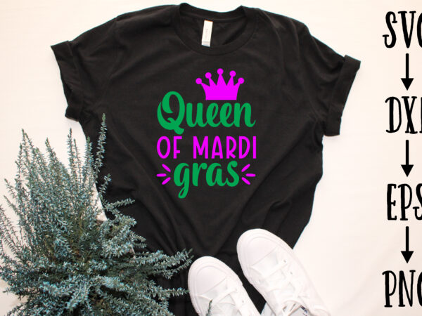 Queen of mardi gras t shirt illustration