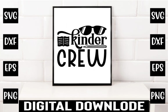 Kinder crew t shirt vector art