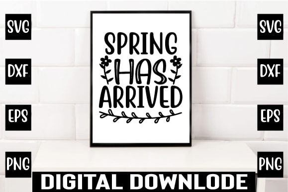 Spring has arrived t shirt template vector