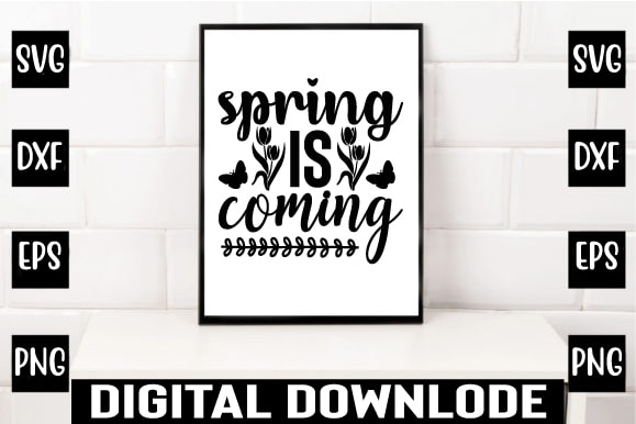 Spring is coming t shirt template vector