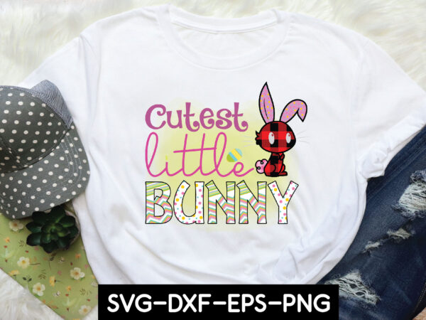 Cutest little bunny sublimation t shirt vector file