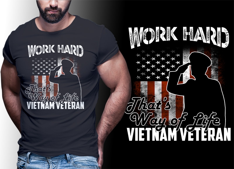 39 VIETNAM VETERAN t shirt designs bundles