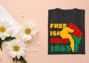 Black History Freeish Since 1865 Banner Diy Crafts Svg Files For Cricut, Silhouette Sublimation Files, Cameo Htv Files t shirt template