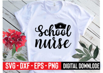 school nurse t shirt template vector