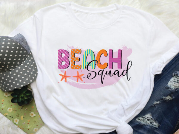 Beach squad sublimation t shirt template