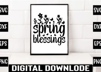 spring blessings t shirt template vector